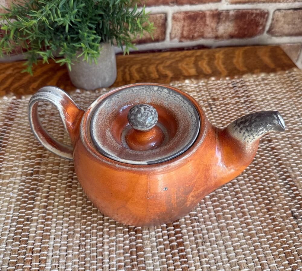 Studio Pottery Teapot | Mid Century Stoneware Tea Pot